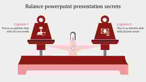 balance powerpoint presentation-red